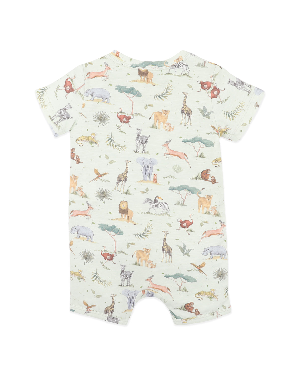 Bebe Sway Organic Short Sleeve Zip Romper
