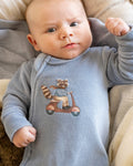 Bebe Alvin Velour Zip Onesie
