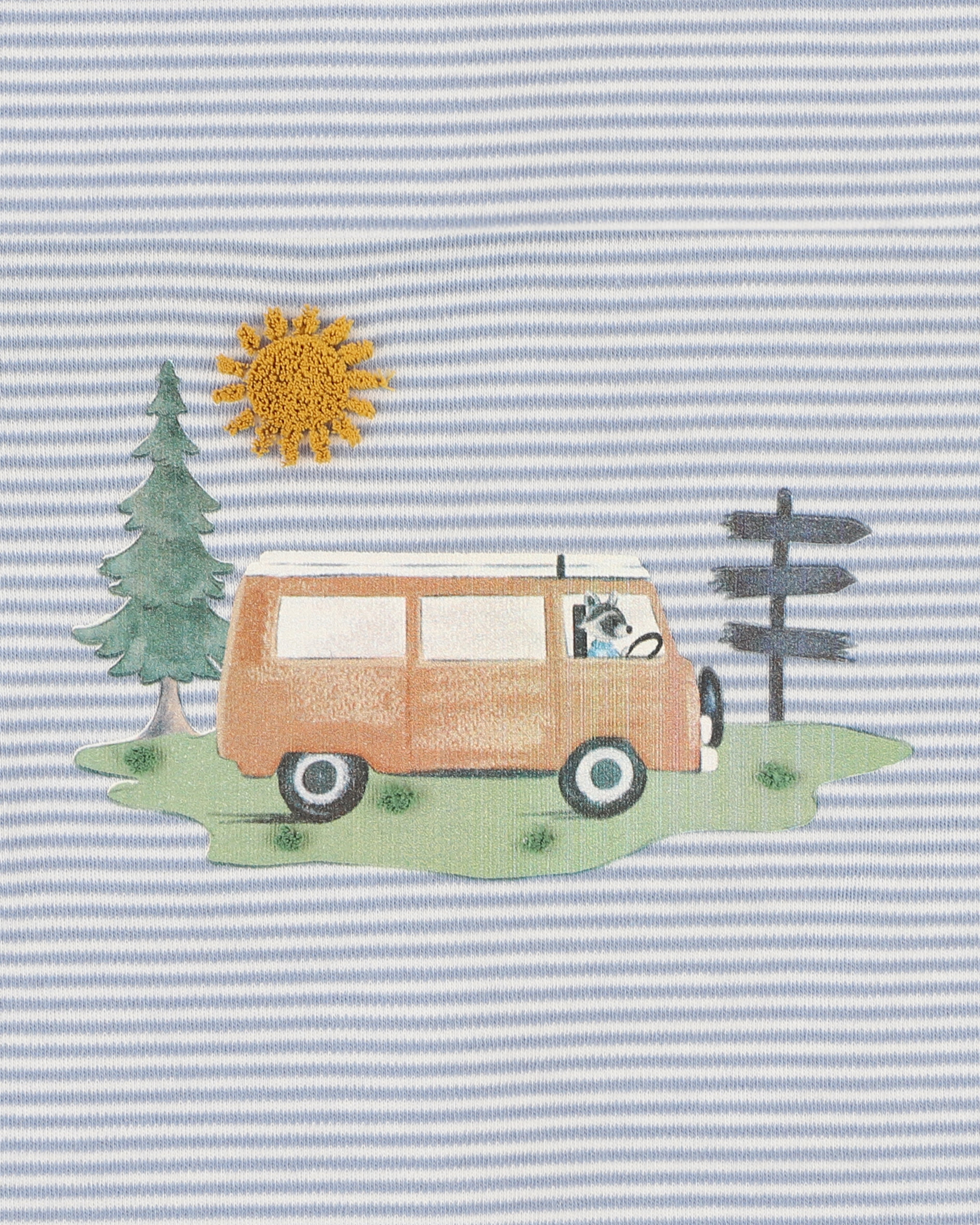 Bebe Alvin Organic Stripe LS Bodysuit