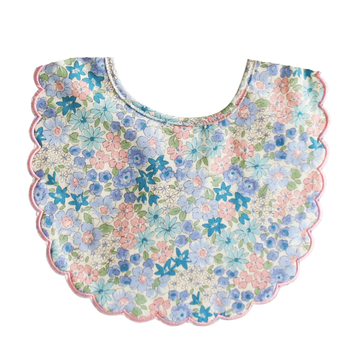 Alimrose Scallop Baby Bib - Lily Blue