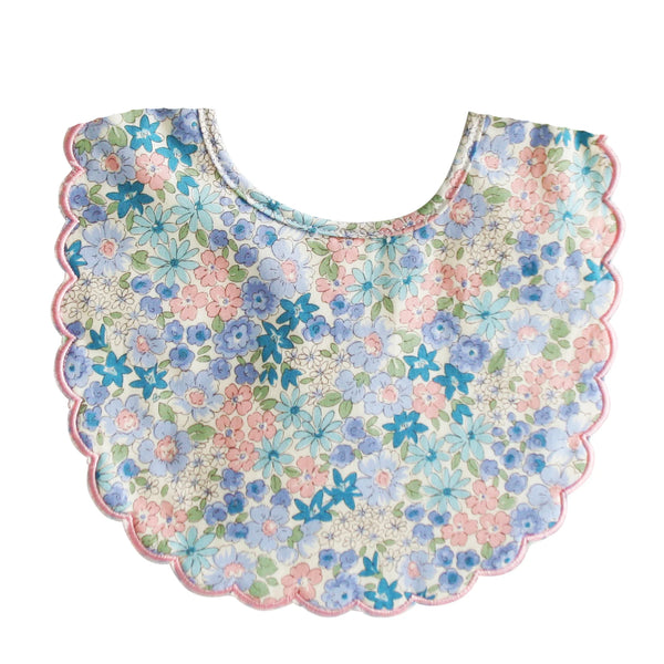 Alimrose Scallop Baby Bib - Lily Blue