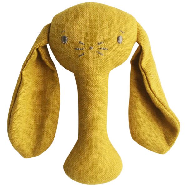 Alimrose Bobby Bunny Rattle - Butterscotch