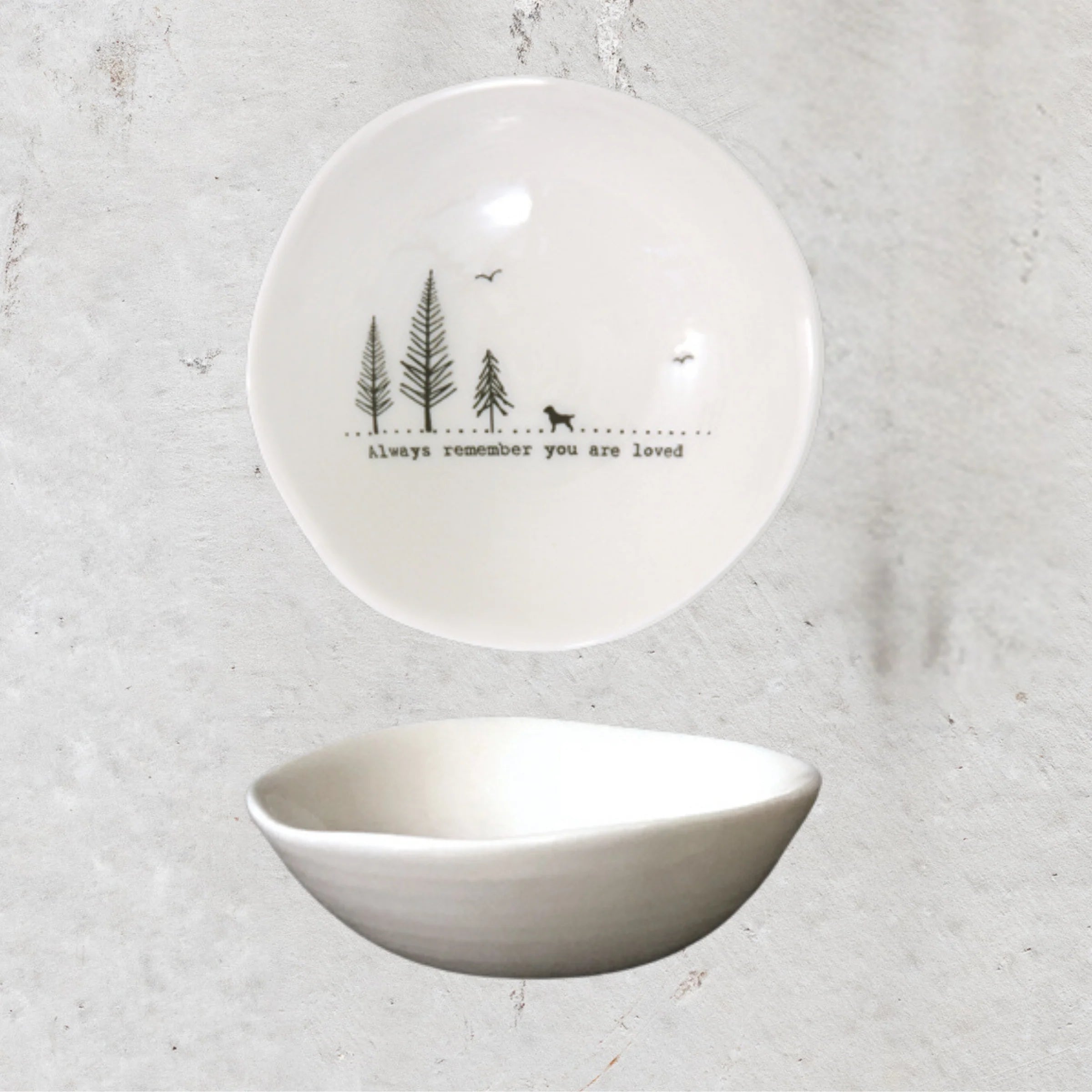 East Of India Wobbly Porcelain Bowls Medium