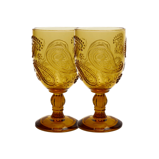 Wandering Folk Goblet Glass - Set Of Two