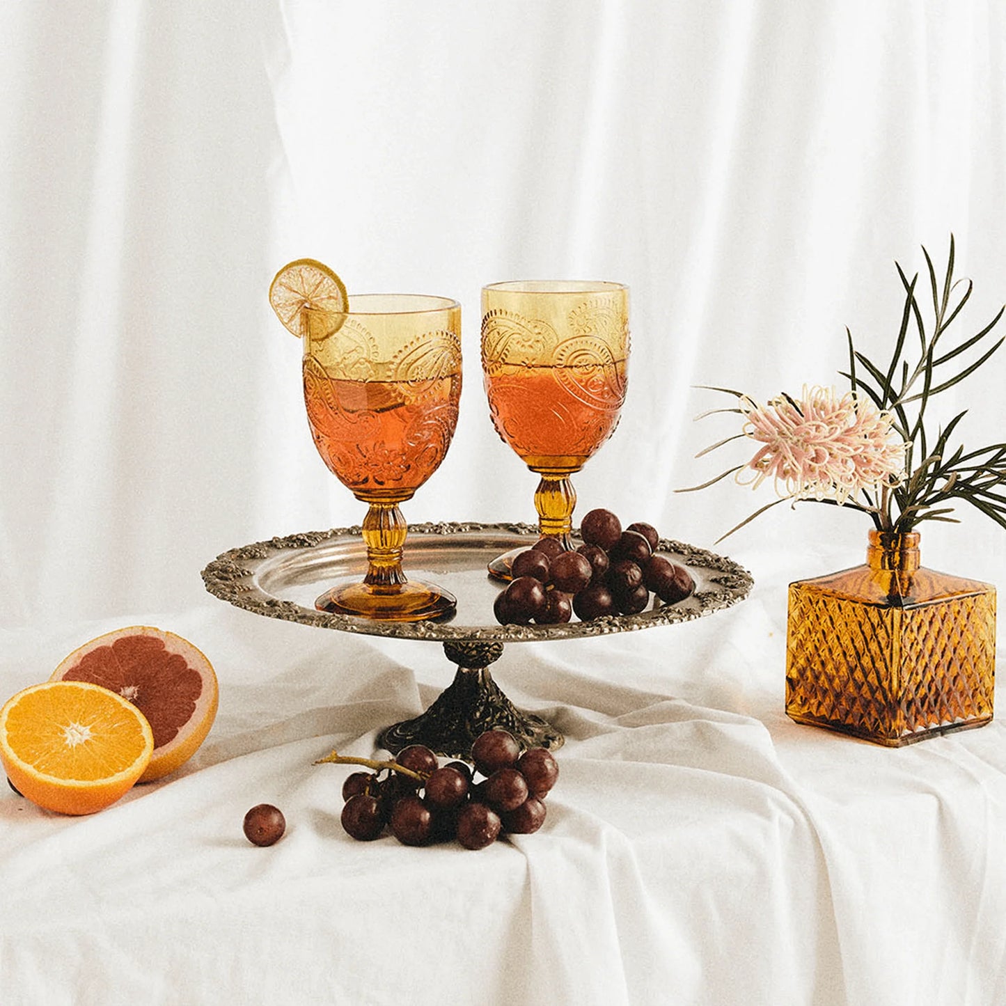 Wandering Folk Goblet Glass - Set Of Two