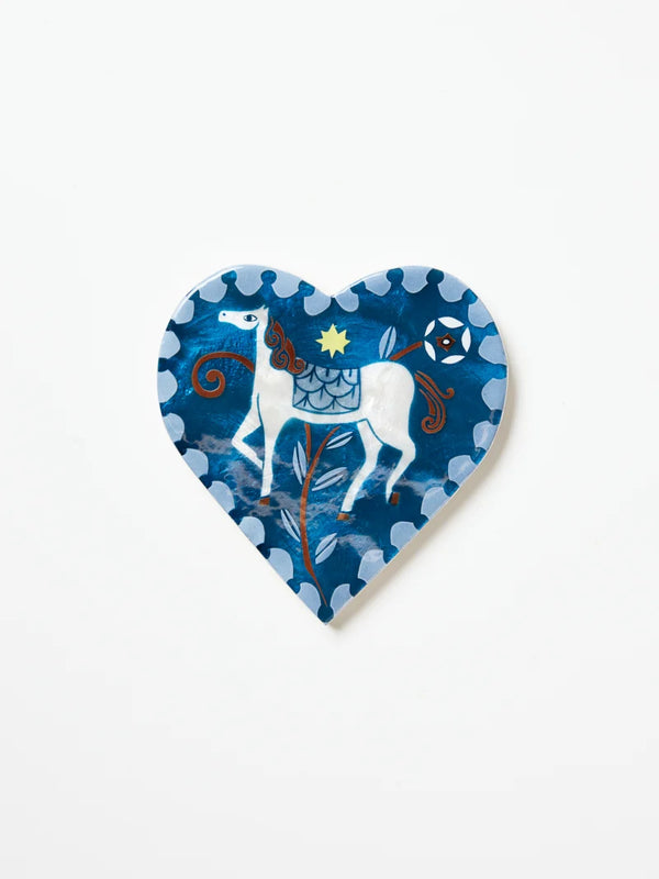 Jones & Co Paloma Heart Blue Horse