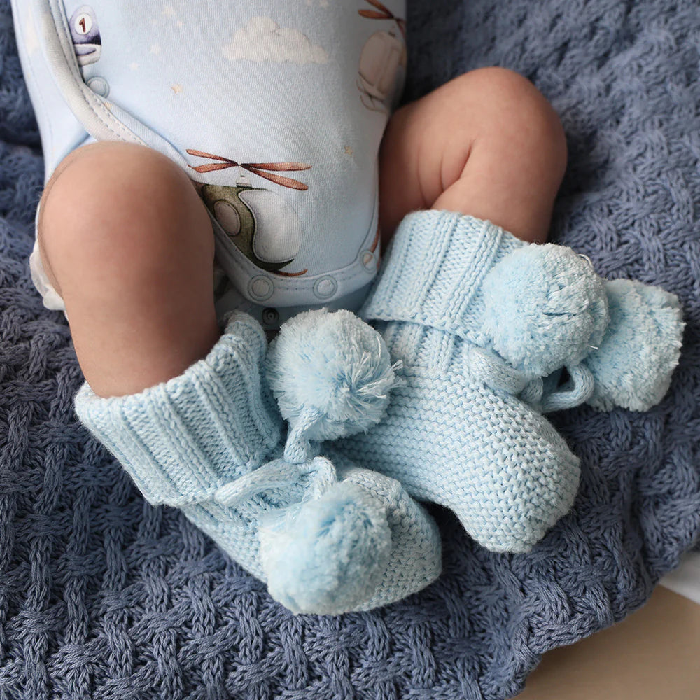 Snuggle Hunny Organic Cotton Knit Booties - Assorted