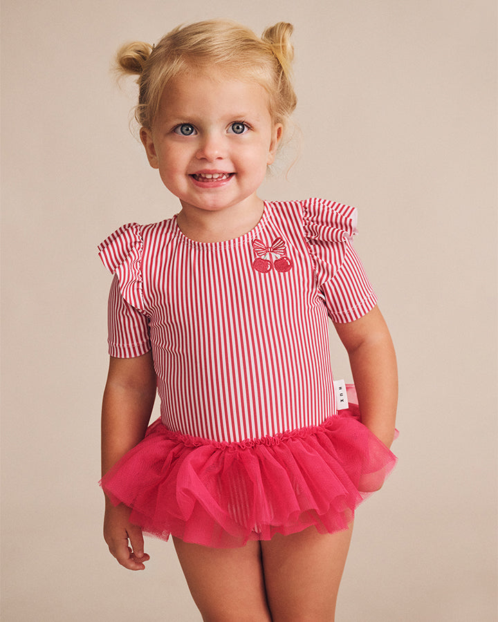 Huxbaby Ballerina Swimsuit Cherry Pie Stripe