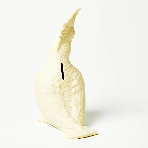 Jones & Co Ceramic Cockatoo Money Box Yellow