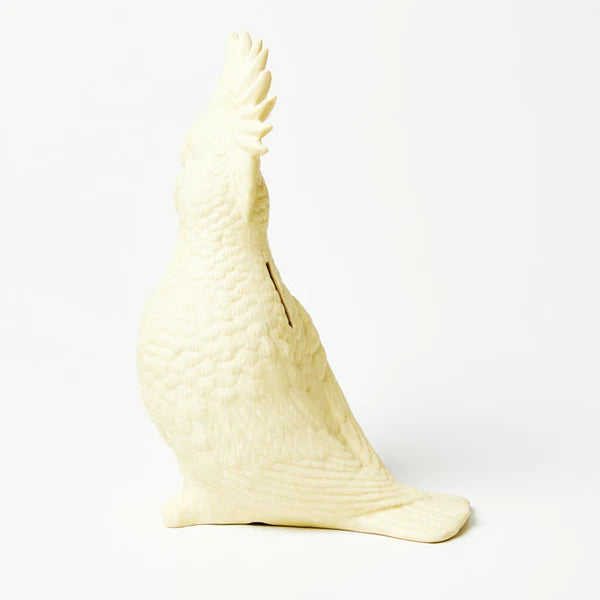 Jones & Co Ceramic Cockatoo Money Box Yellow
