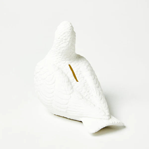 Jones & Co Ceramic Pigeon Money Box White