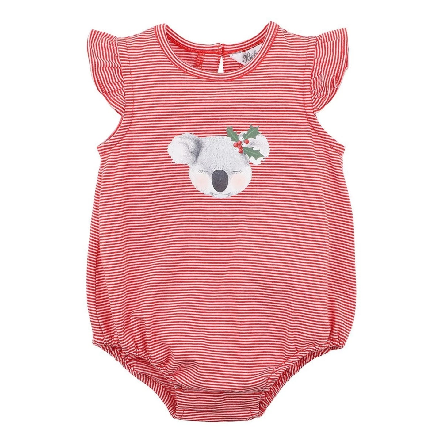 Bebe- Koala Xmas Bodysuit- Red Stripe