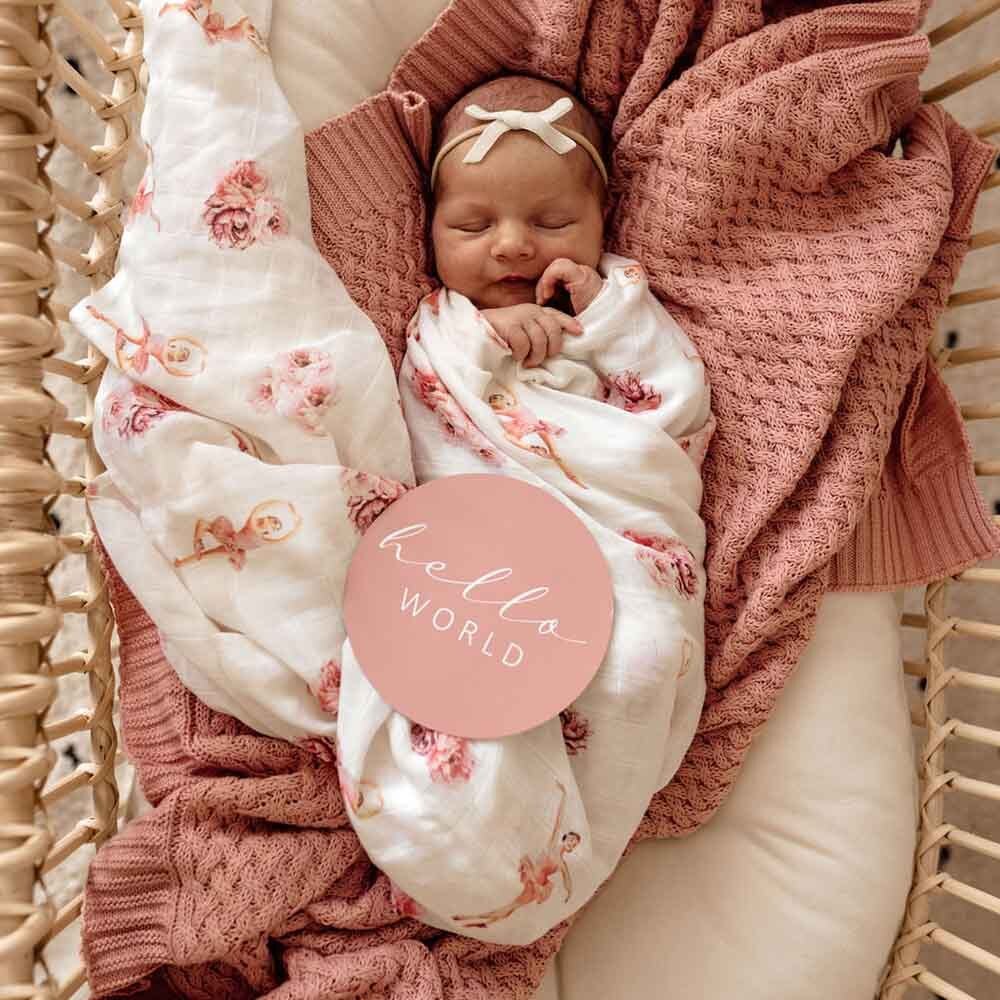 Snuggle Hunny Rosa Diamond Knit Organic Baby Blanket