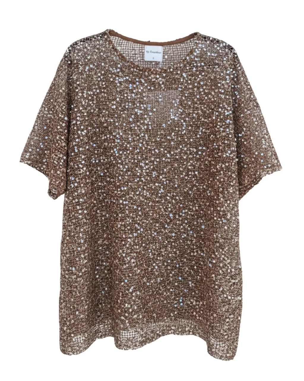 By Frankie Sequins Knit Oversized Tee - Assorted