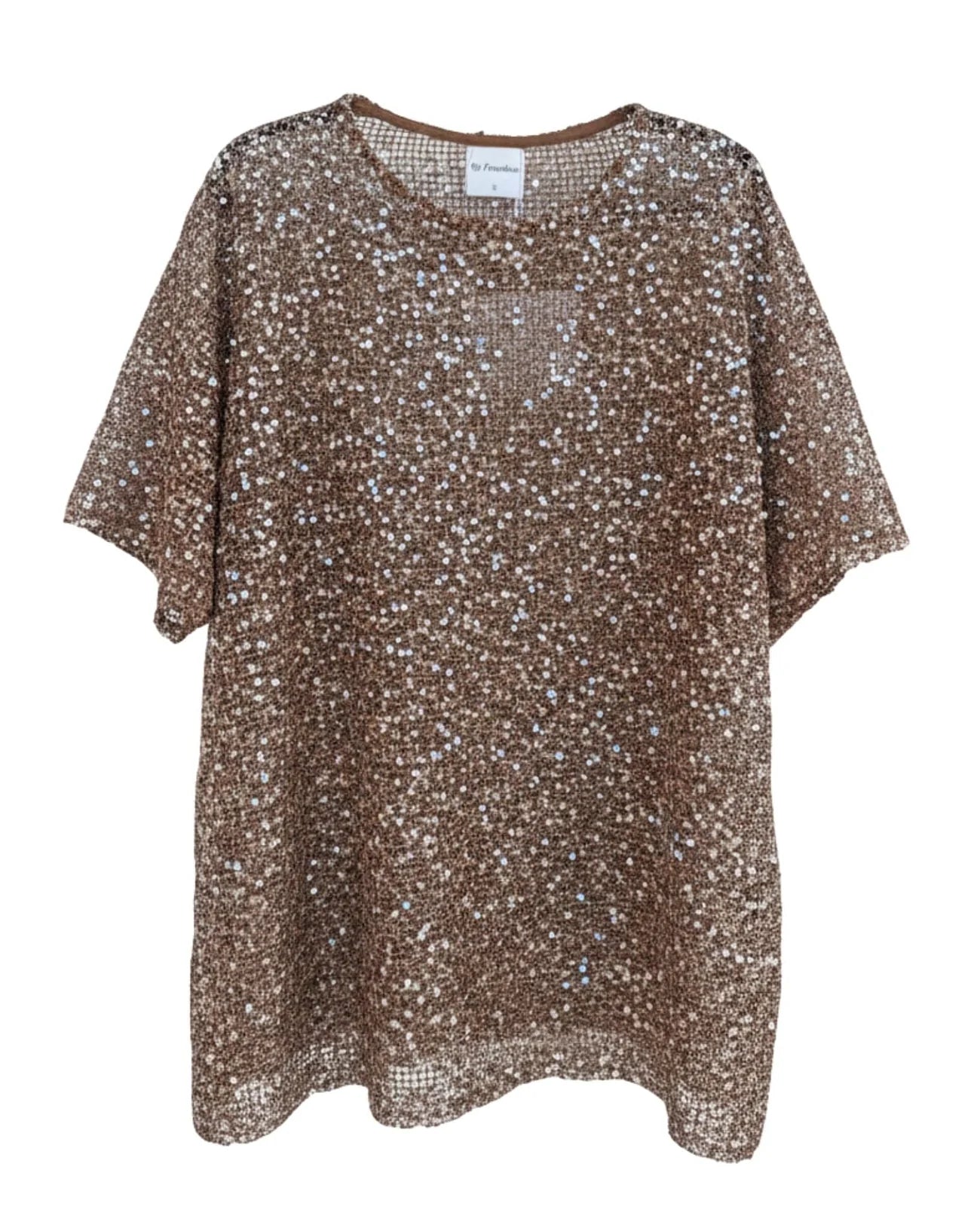 By Frankie Sequins Knit Oversized Tee - Assorted