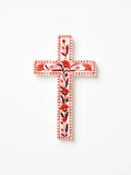 Jones & Co Samira Large Cross Pink Flower