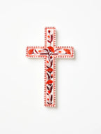 Jones & Co Samira Large Cross Pink Flower