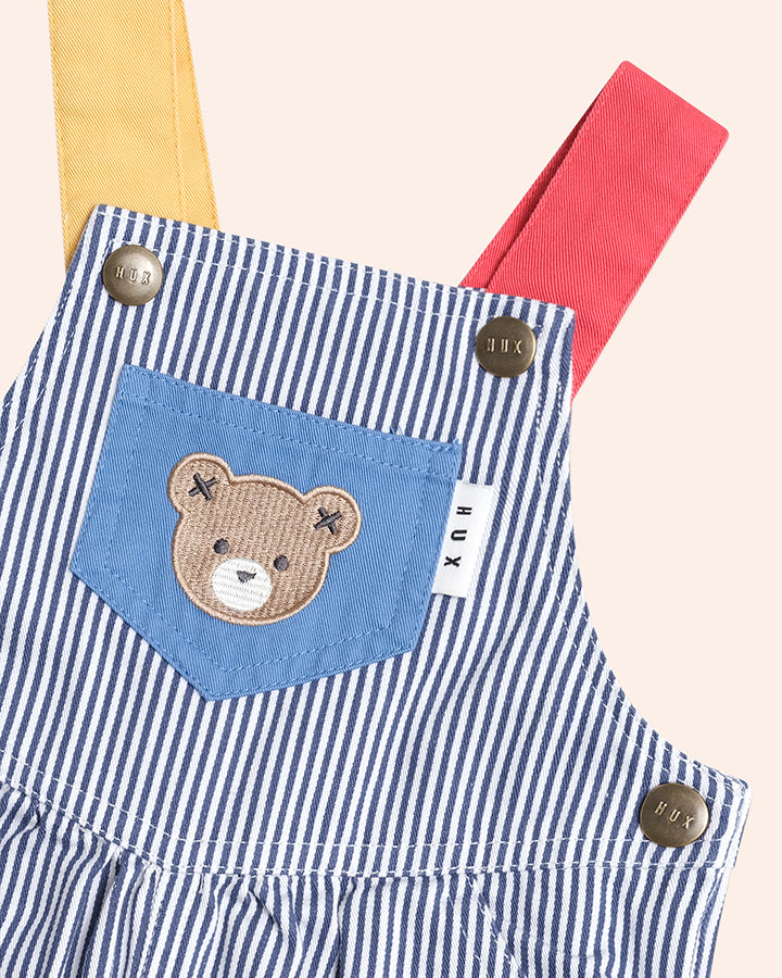 Huxbaby Classic Stripe Short Overalls
