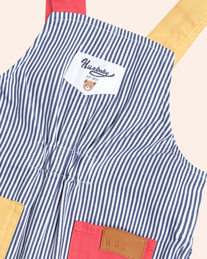 Huxbaby Classic Stripe Short Overalls