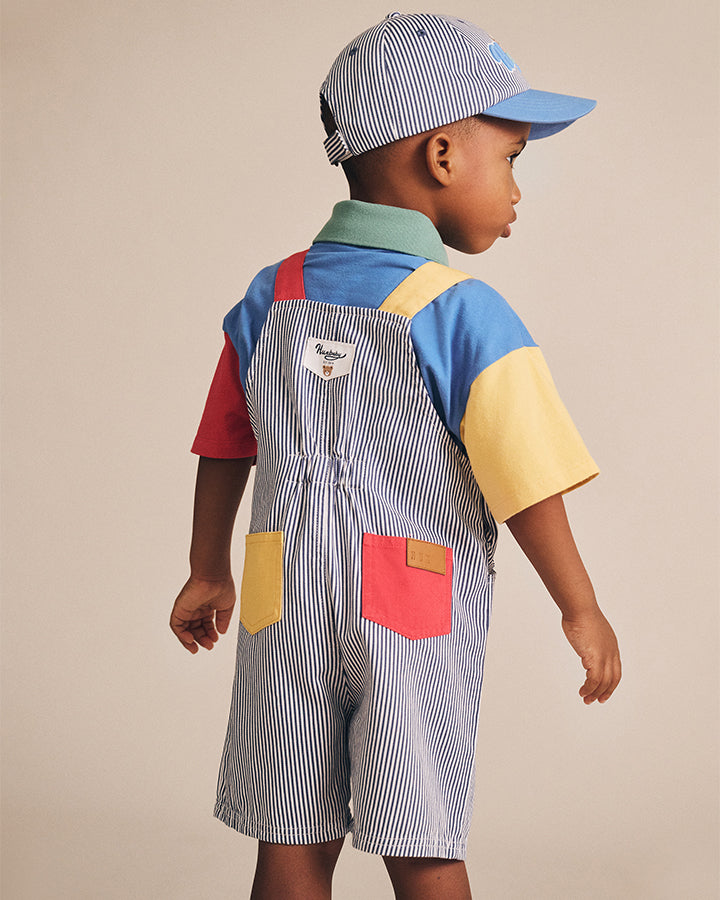Huxbaby Classic Stripe Short Overalls
