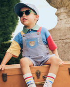 Huxbaby Classic Stripe Short Overalls