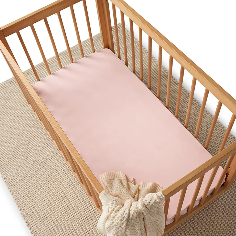 Snuggle Hunny Fitted Cot Sheet - Baby Pink