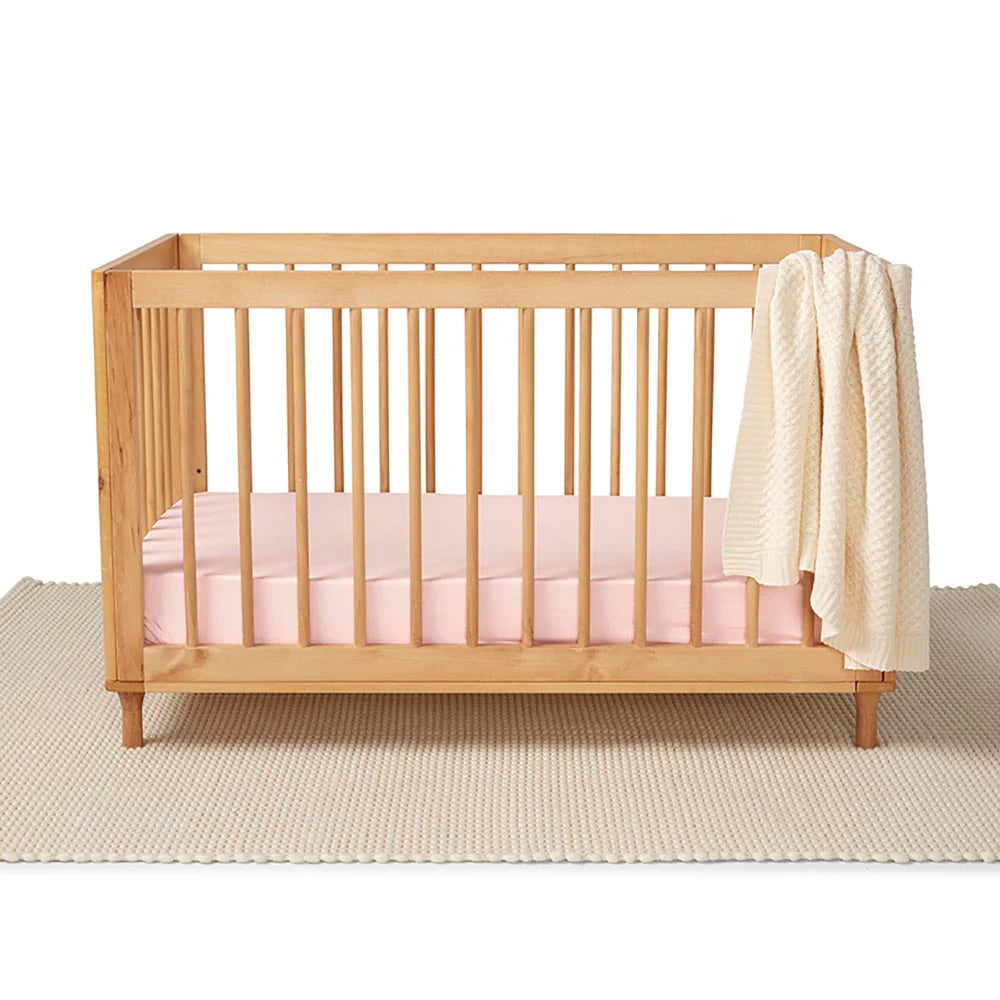 Snuggle Hunny Fitted Cot Sheet - Baby Pink