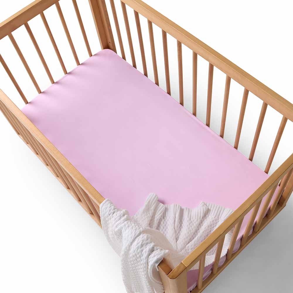 Snuggle Hunny Lilac Organic Fitted Cot Sheet