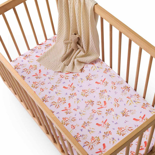 Snuggle Hunny  Major Mitchell Organic Fitted Cot Sheet