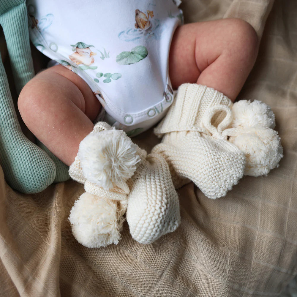 Snuggle Hunny Organic Cotton Knit Booties - Assorted