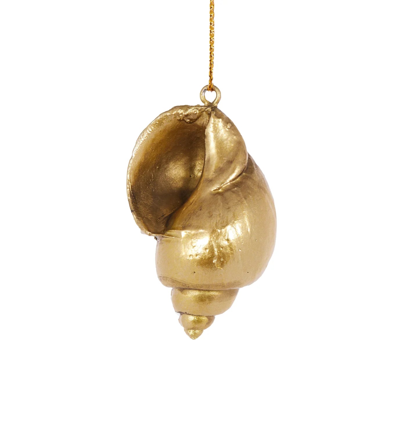 Holly & Ivy - Matte Gold Shell Ornaments - Assorted