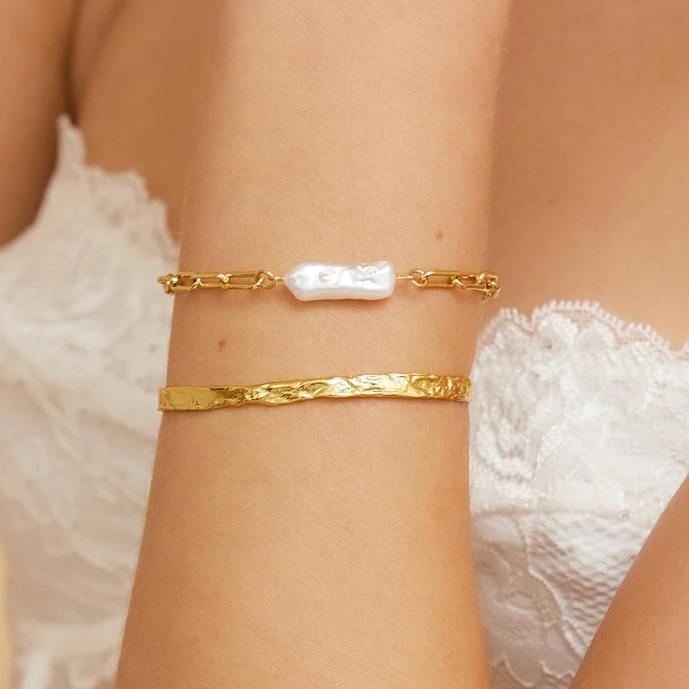 Arms of Eve Danielle Gold and Pearl Bracelet