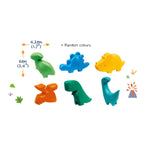 Haku Yoka 6 Dino Finger Crayons