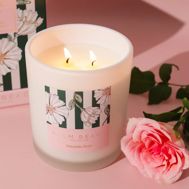 Palm Beach Collection- Pistachio Rose 420g Standard Candle