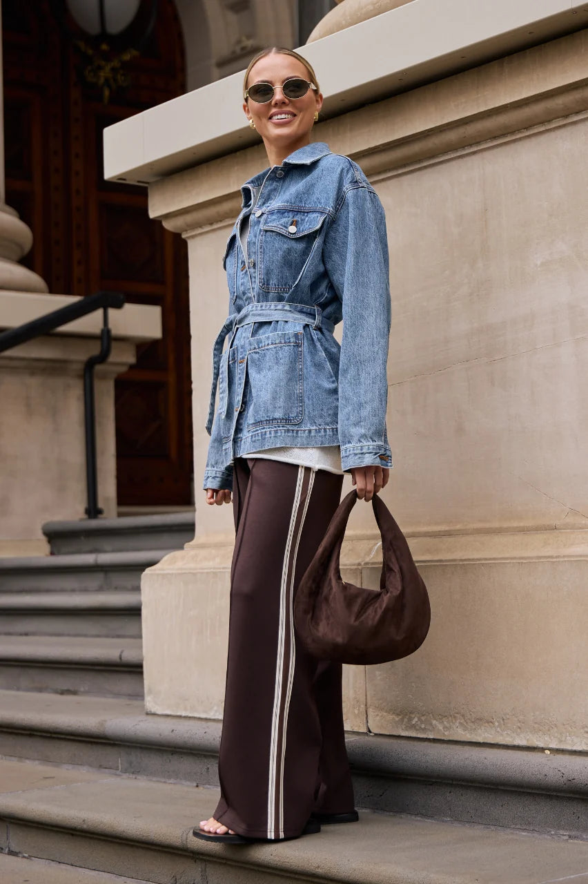 Feather + Noise Noah Wide Pant Luxe Dark Chocolate