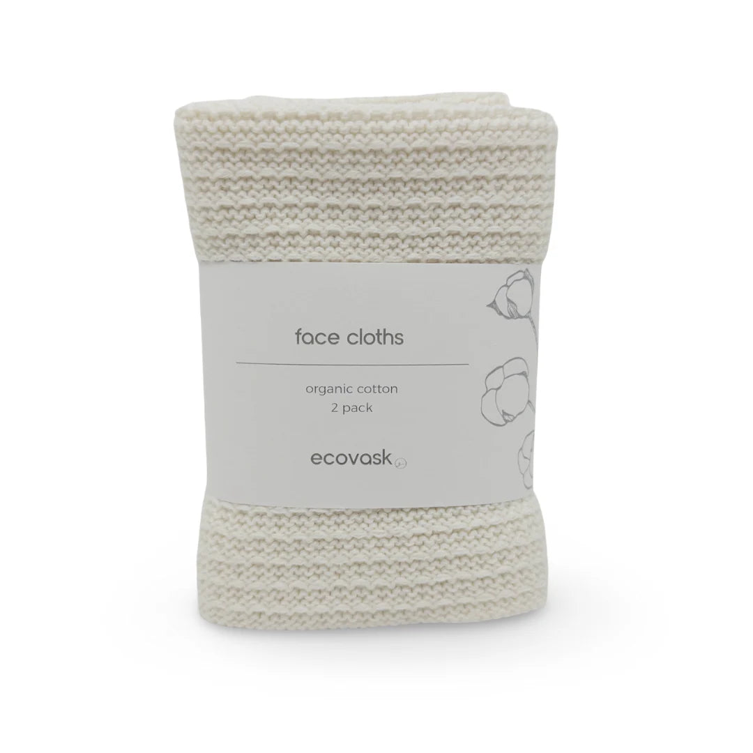 Ecovack Face Cloths 2PK- Assorted