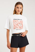 Ena Pelly Coral Floral Tee