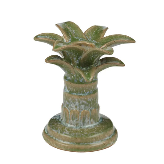 Coast To Coast Aloha Ceramic Candle Holder Green