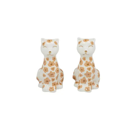 Coast to Coast Cissy S/2 Ceramic Cat S&P