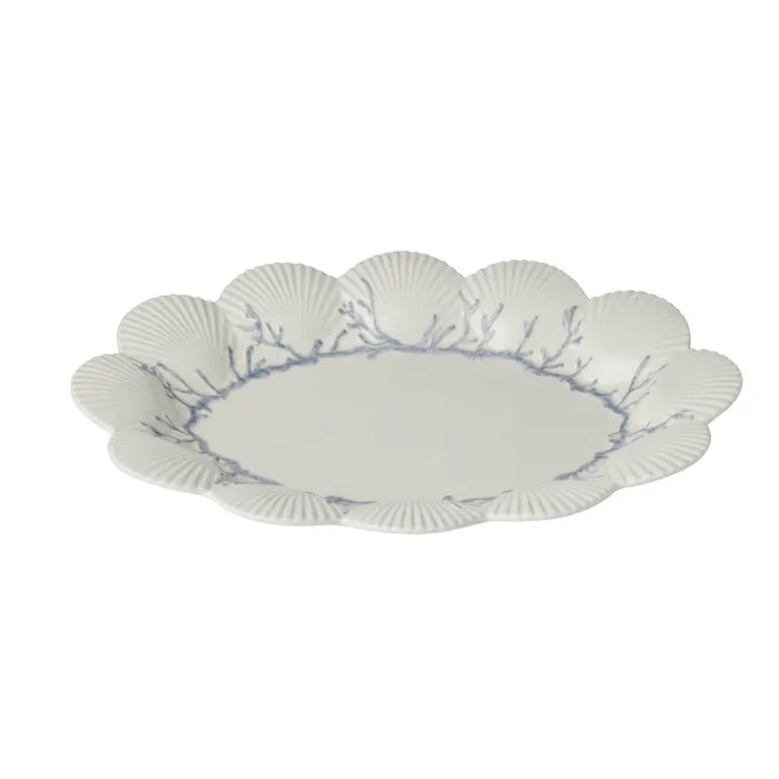 Coast to Coast Attina Ceramic Platter 32x45cm White/Blue