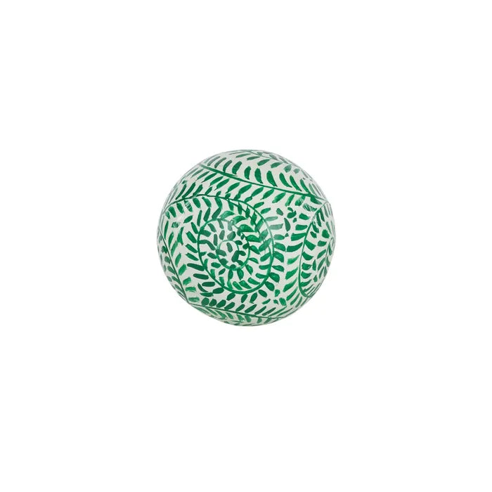 Coast To Coast Idris Paper Mache Deco Ball 7.5cm Green