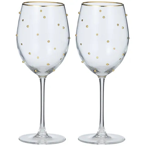 Assemble Gimlet S/2 Wine glass  9x24cm Gold