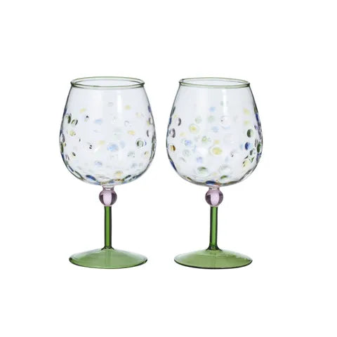 Coast to Coast  Lulu S/2 Gin Balloon Glass 10x20cm Green