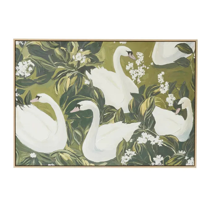 Coast to Coast Cygnet Natural Frame Oil Canvas 100x70cm