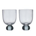 Assemble Giselle S/2 Ribbed Goblet 8x12cm Seafoam
