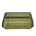 Coast to Coast Lia Glass Butter Dish 17x10x7.5cm Green