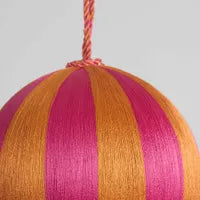 Silk Stripe Bauble Large Pink & Orange