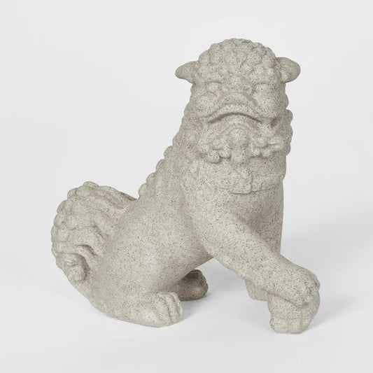 Foo Dog Left Sculpture Grey