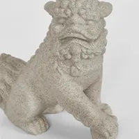 Foo Dog Left Sculpture Grey