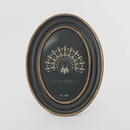 Vera Oval Photo Frame 4 x 6 Black & Gold